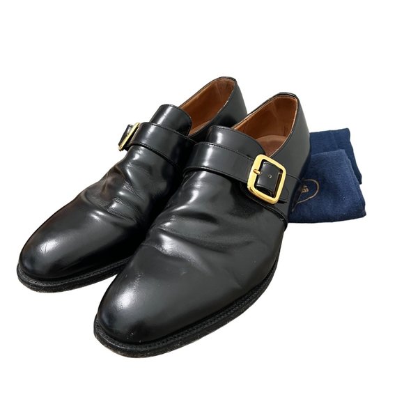 Church's Black Hampton Monk Strap Leather Custom Grade English Dress Shoes 10 - Picture 1 of 11
